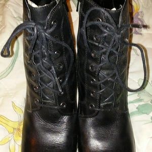Bongo Black Leather Boots